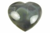 Polished Banded Agate Heart - Madagascar #249148-1